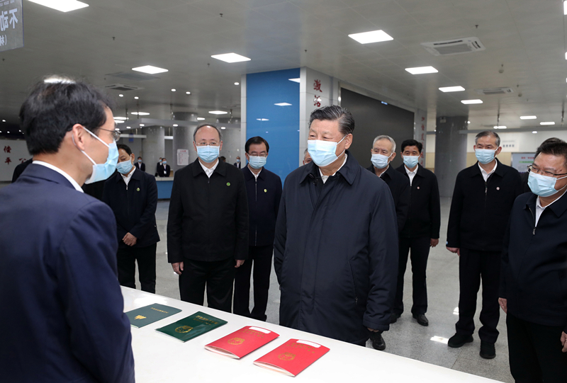 2021年3月23日，習(xí)近平在福建三明沙縣農(nóng)村產(chǎn)權(quán)交易中心考察。