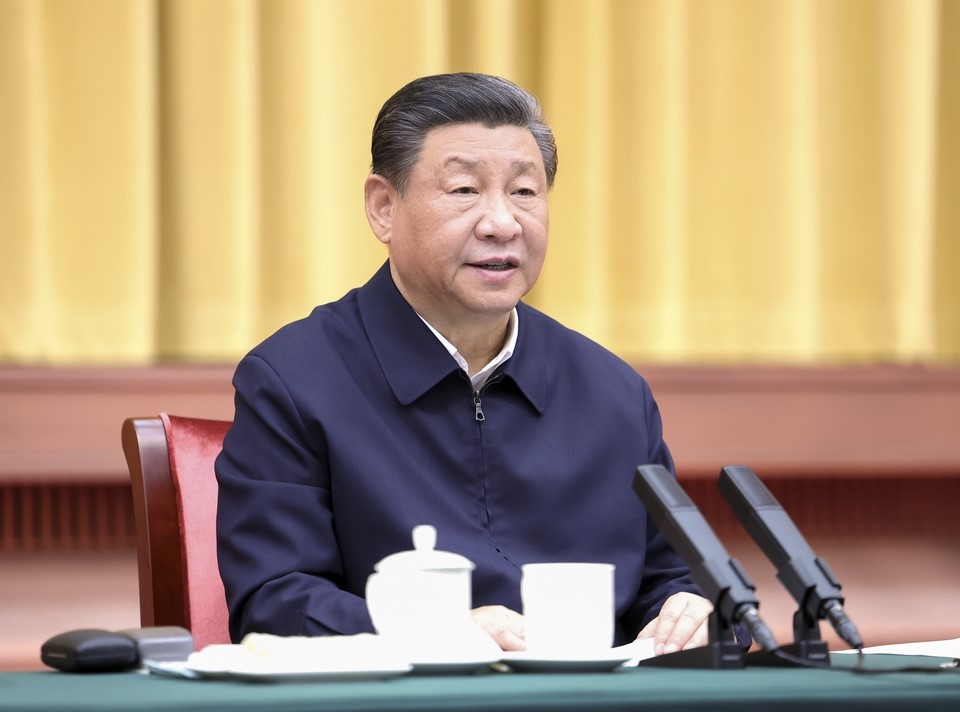 2024年3月20日下午，中共中央總書記、國家主席、中央軍委主席習近平在湖南省長沙市主持召開新時代推動中部地區(qū)崛起座談會并發(fā)表重要講話。新華社記者 鞠鵬 攝 